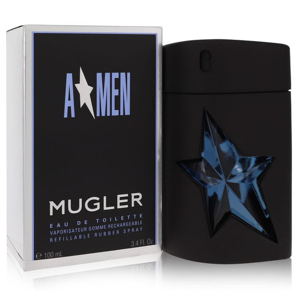 Angel by Thierry Mugler - eau de toilette spray refillable (rubber) 3.4 oz - men