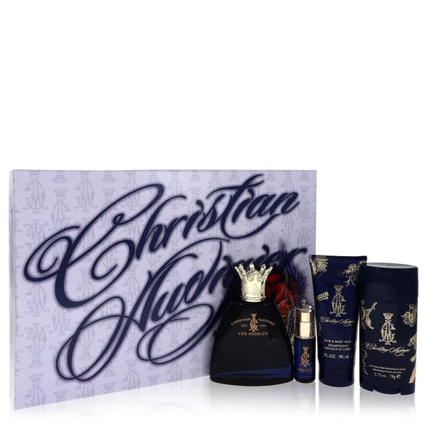 Christian Audigier by Christian Audigier - gift set -- 3.4 oz eau de toilette spray + .25 oz min edt + 3 oz body wash + 2.75 deodorant stick - men