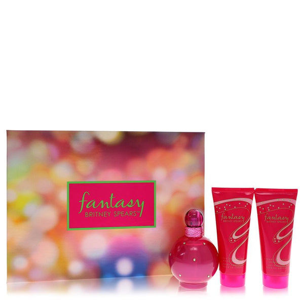 Fantasy by Britney Spears - gift set -- 3.3 oz eau de parfum spray + 3.3 oz body souffle + 3.3 oz shower gel - women