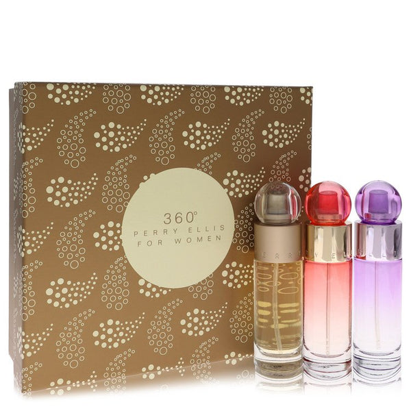 perry ellis 360 by Perry Ellis - gift set -- 1 oz perry ellis 360 edt spray + 1 oz perry ellis 360 coral edp spray + 1 oz perry ellis 360 purple edp spray - women