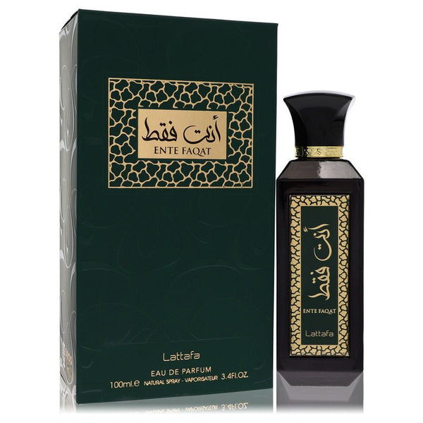 Lattafa Ente Faqat by Lattafa - eau de parfum spray (unisex) 3.4 oz - men