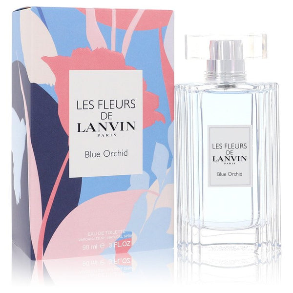 Les Fleurs De Lanvin Blue Orchid by Lanvin - eau de toilette spray 3 oz - women